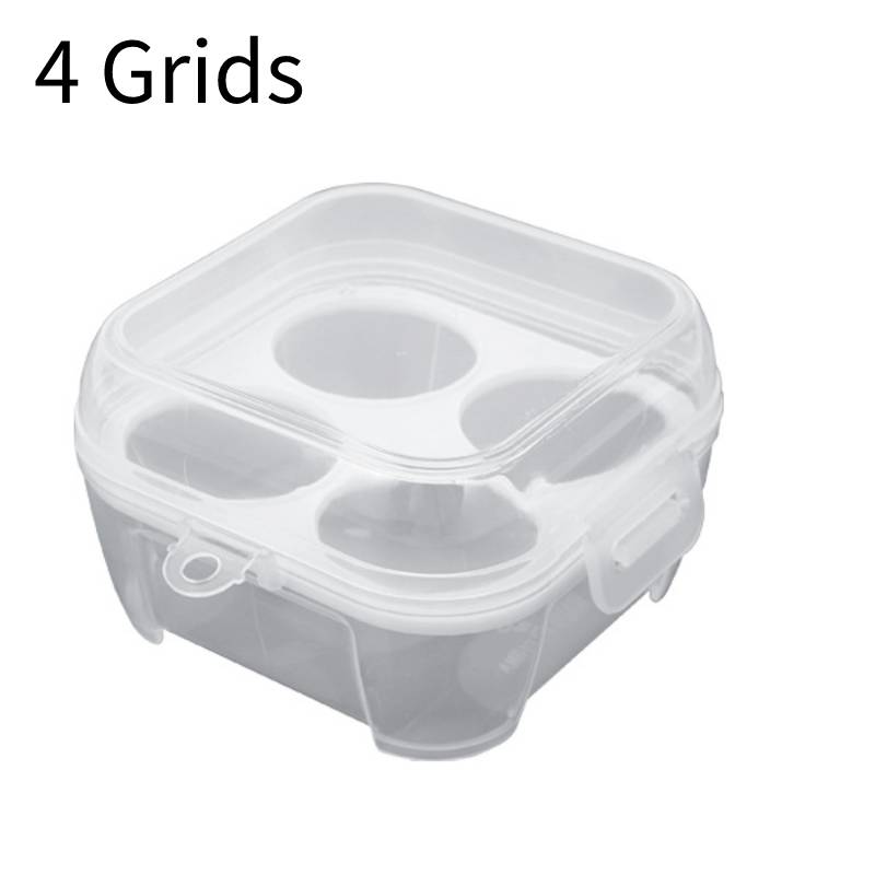Outdoor Shockproof Egg Storage Box with Transparent Egg Tray and Plastic Tray Portable Refrigerator Egg Storage Container