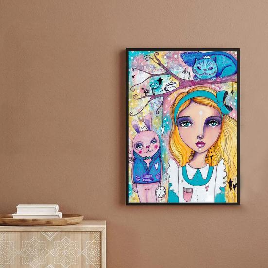 Kit di pittura fai da te con strass 5D, motivo ragazza in resina colorata, strass, arte, per adulti e bambini, disegno con strass dai colori vivaci, decorazione per la casa