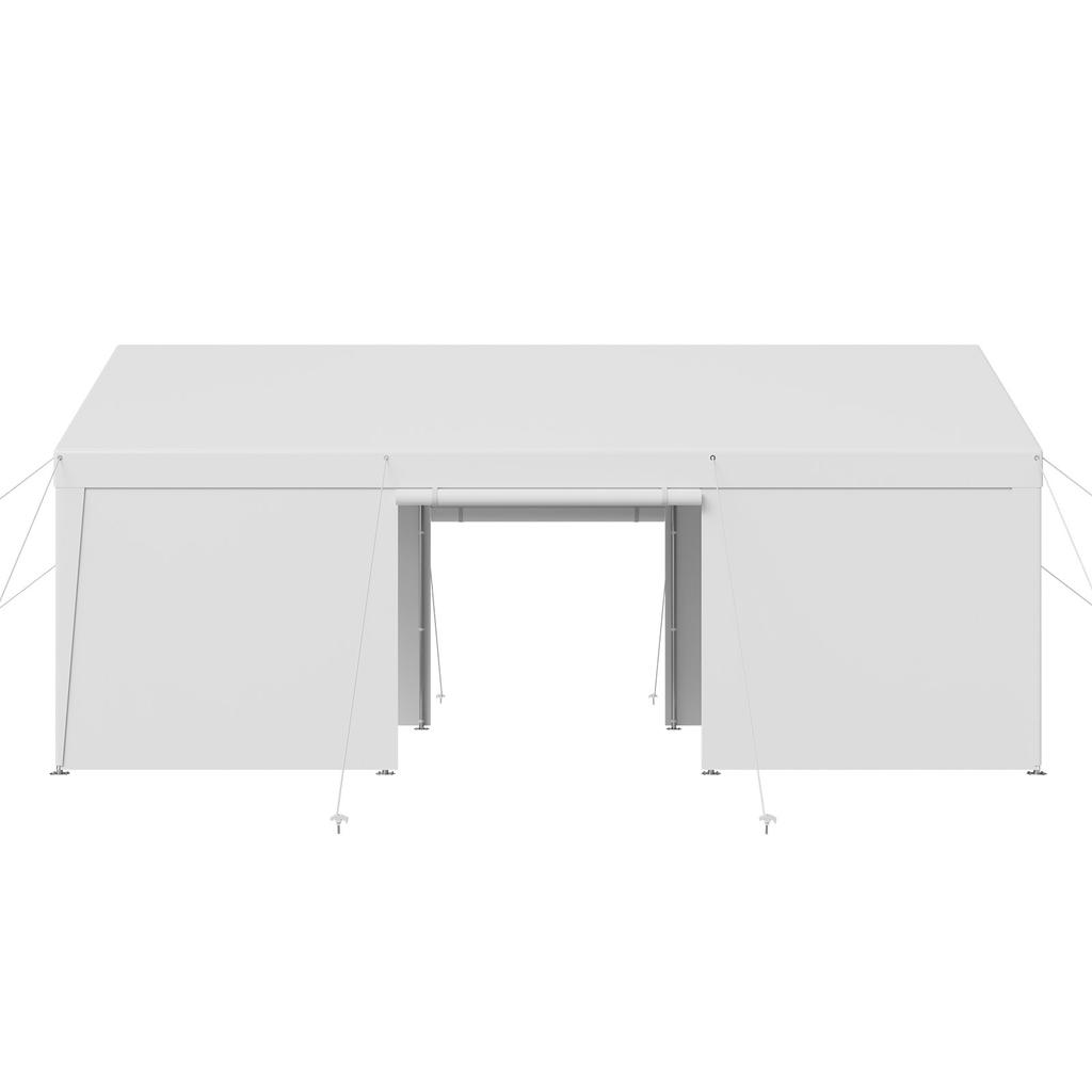 VEVOR Carport, 12 X 20 FT Outdoor Car Canopy, Potable Carport with Removable Sidewalls & Door, Heavy Duty Car Shelter