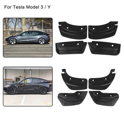 Invisible Mud Fenders For Tesla Model 3 Model Y 2017-2022 Car Modification Mud Flaps 4Pcs/set Front Rear Mudguards Splash