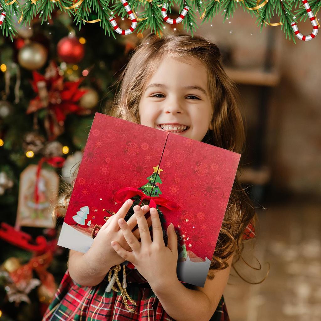 2026 Christmas Advent Calendar Collectible Box - 24-Day Printed Calendar for Teens, Women, Men, Kids, Home Holiday Decoration