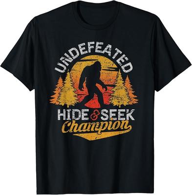 Bigfoot Hide and Seek Champion Shirt Sasquatch Tee Men Kids TShirt Unisex T-Shirt