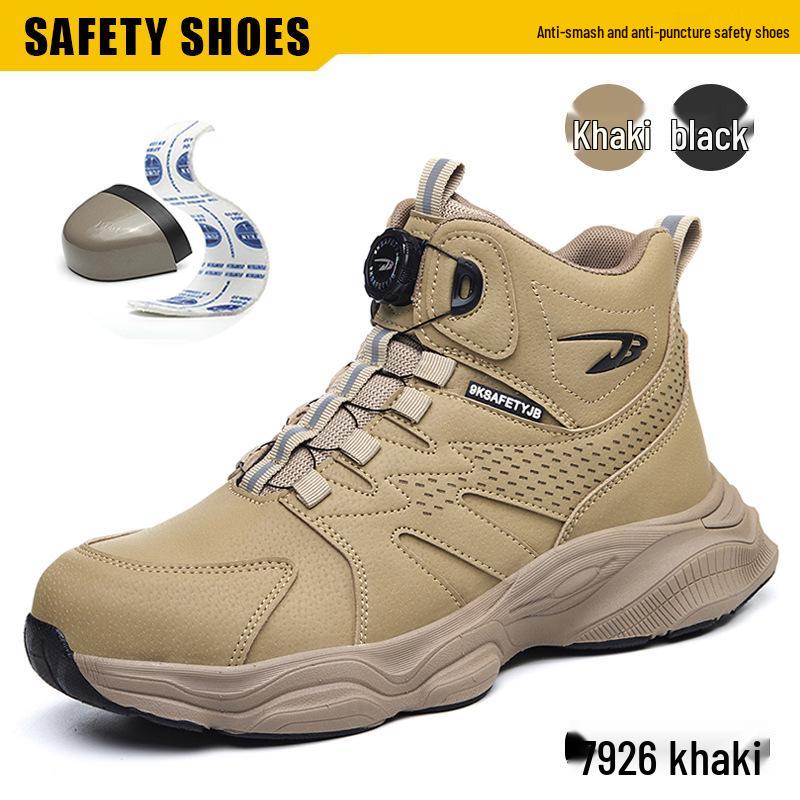 Men's High-Top Waterproof Safety Boots – Anti-Smash, Anti-Puncture, Comfortable for Extended Wear
