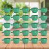 25Pcs Green Mini Bird Parrots Food Water Bowl Parrots Food Water Bowl  Bird Cage Installation