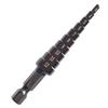 3Pcs Hexagonal Handle Nitrided Black Straight Groove Ladder Drill 3-12 4-12 4-20 High-speed Steel Pagoda Drills Hole Opener Set
