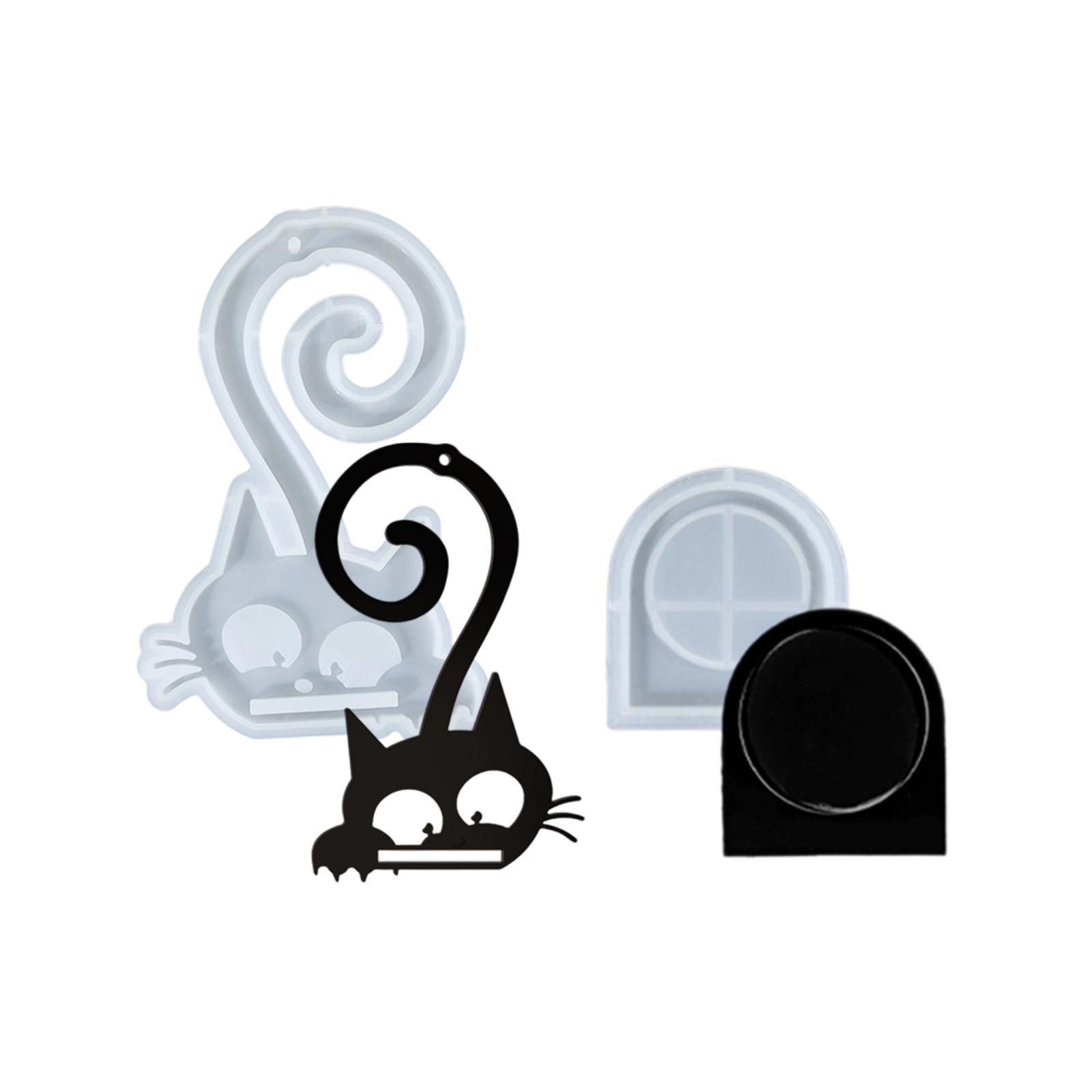 

Силиконовая форма из смолы в форме кошек для настенного подвеса, подставка-подсвечник, инструмент для изготовления ювелирных изделий, форма для домашнего декора T1