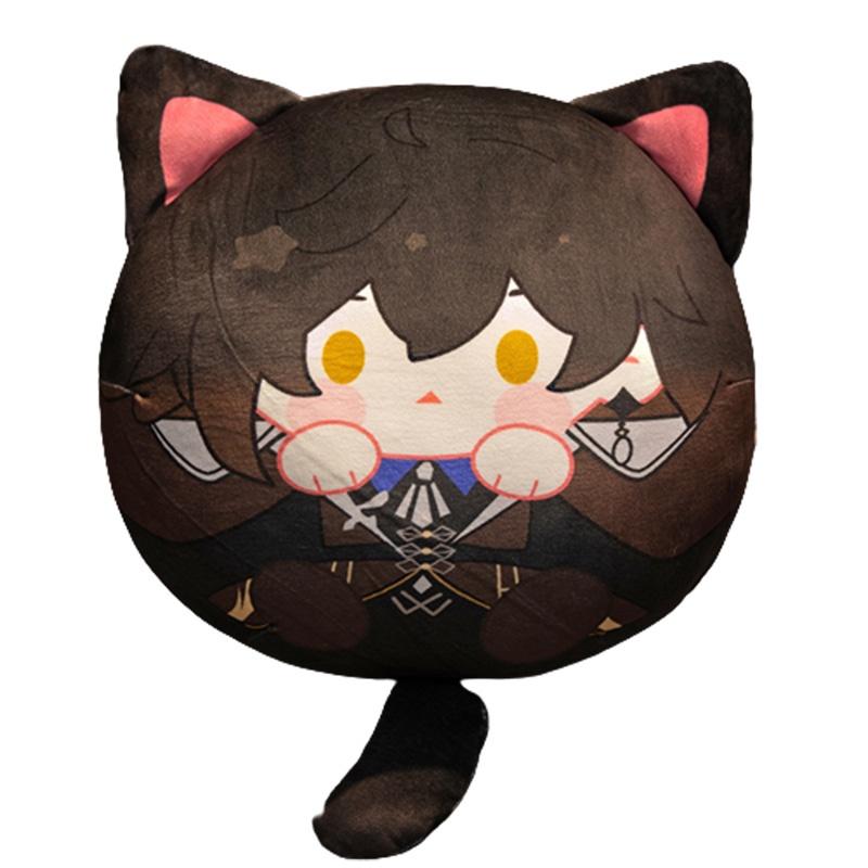 Genshin Impact Cartoon Spherical Plush Doll Pillow Pendant Soft Cushion Stuffed
