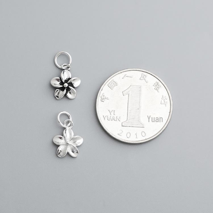 S925 Gümüş Çiçek Kolye DIY Boncuklu İp Bileklik/Kolye Takı Aksesuarı