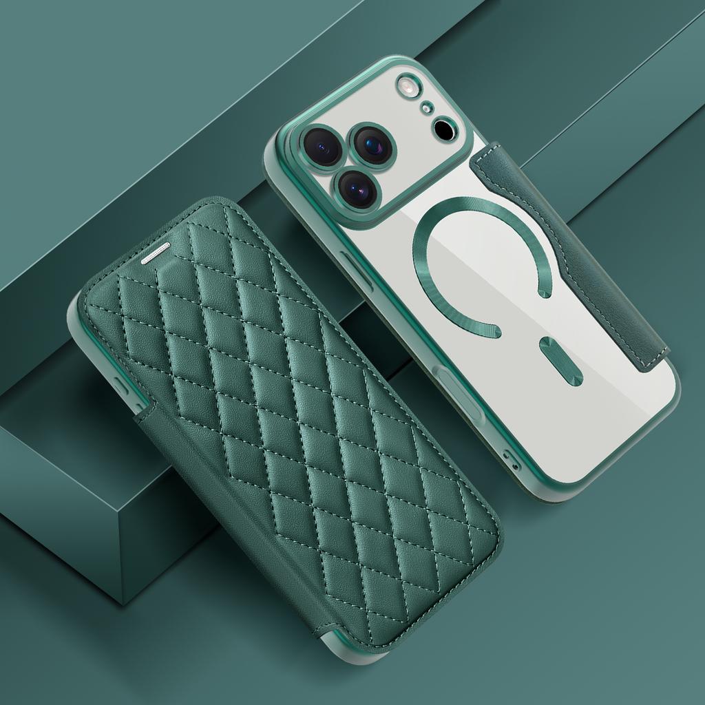 Magnetic Wallet Leather Phone Case For iPhone 17 Air 17Pro Max 15 Pro Max 16 Plus 13 12 11 Wireless Charging Flip Cover Magsafe Card Holder