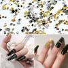 New Internet Celebrity Nail Punk Style Pointed Solid Metal Flat Rivet Decorations Versatile 3D Nail Rhinestones