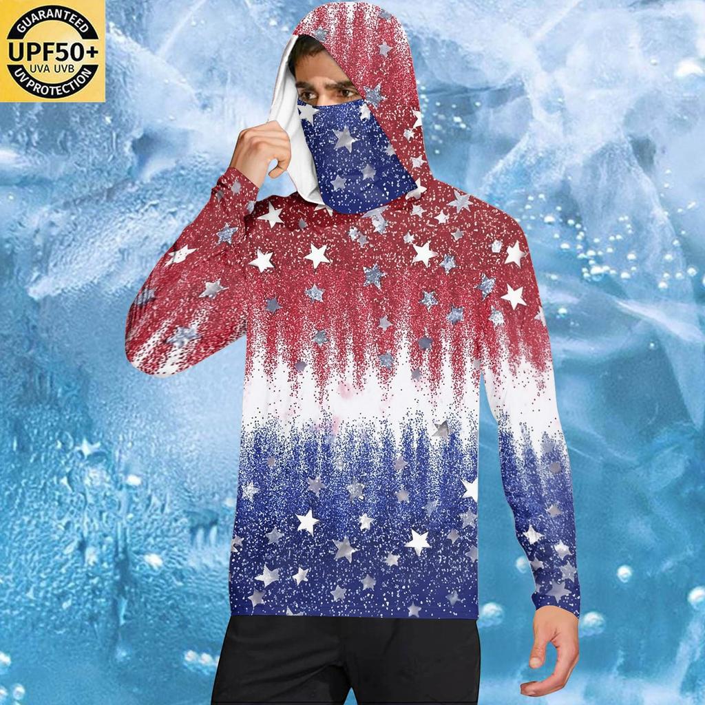 Men's Casual Hooded Long Sleeve Sunscreen Top