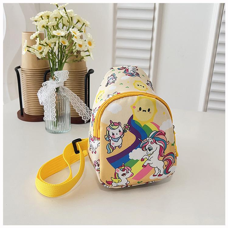 New Children's Bag Boys and Girls Cute Cartoon Change Bag Outdoor Small Satchel Baby Trendy Cool Breast Bag