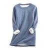 O-Neck Long Sleeves Slim Fit Bottoming Shirt Fall Winter Thickened Fleece