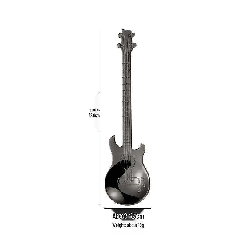 304 Stainless Steel Guitar-Shaped Coffee and Bar Stirring Spoon