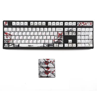 110 kláves OEM profil DYE-Sub Květinová švestka PBT Keycap Sublimační tisk s 1,75U 2U Shift 6,25U Mezerník