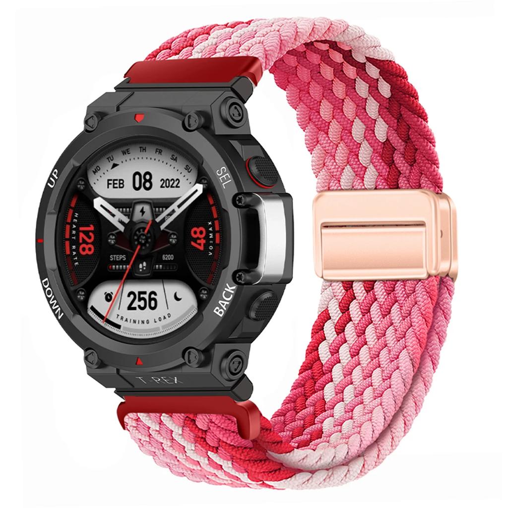 Geflochtenes Solo Loop Armband für Huami Amazfit T-Rex 3 Band Smartwatch Nylon Elastische Armbänder für Huami Amazfit T-Rex 3 Correa Band