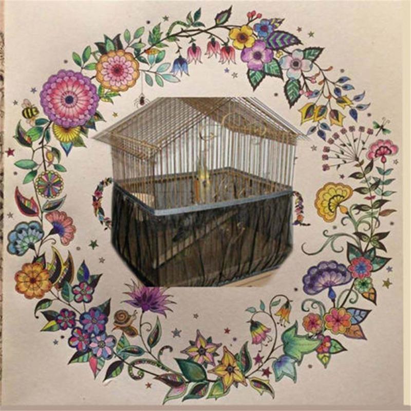 Seed Catcher Guard Mesh Bird Cage Case Cover Skirt Traps Clean Cage Easy to Install Clean Material Suitable for Most Sink Basin Fast Delivery