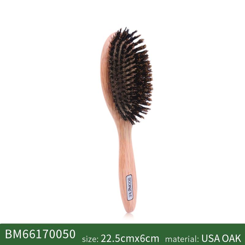 Brosse Cheveux Femme Boar Bristle Hair Brush Women Combs for Hair Detangle Brush Wood HairBrush Barber Comb Scalp Massage Brush Oval middle