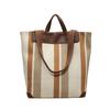 Large-capacity Class Bag Women's Summer New Contrasting Striped Handbag Versatile Shoulder Bag Tote Bag