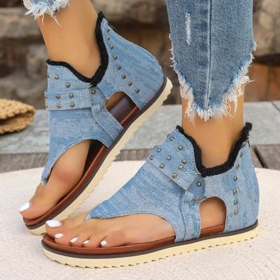 Fashion Street Fashion Women Canvas Shoes 2024 Summer Vintage Leopard Print Women's Thong Sandals Lightweight Comfortable Flat Sandals