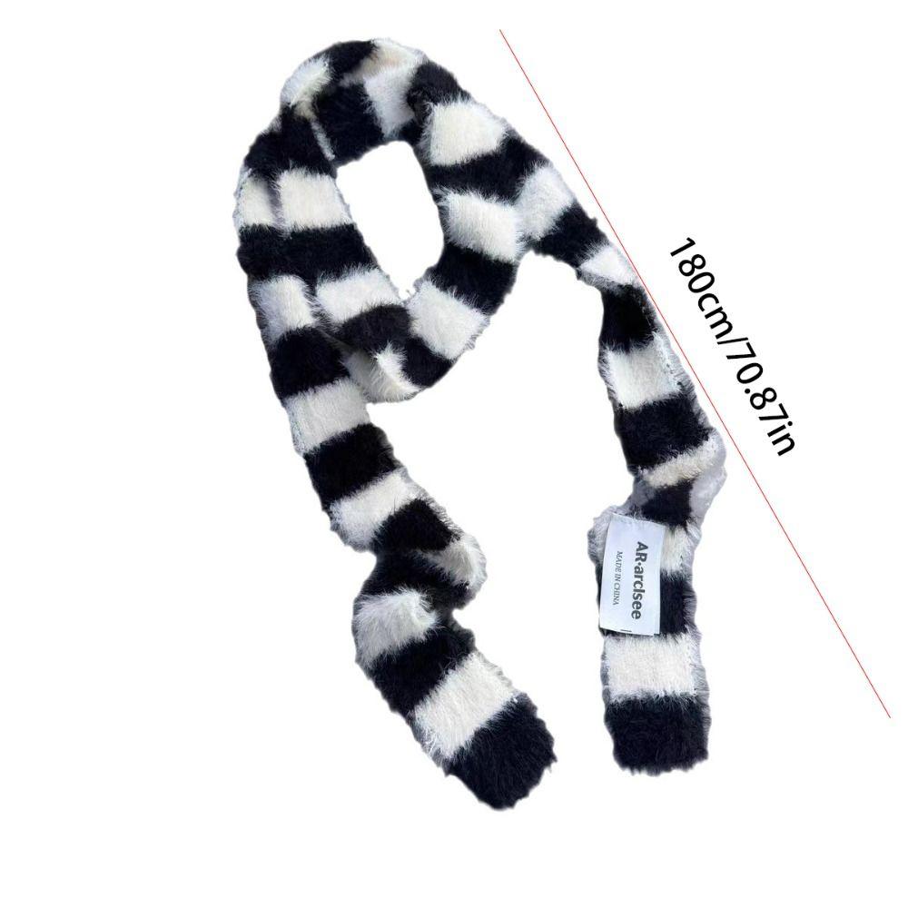 Collocation Clothing Accessories Long Narrow Scarves Sweet Cool Stripe Shawl Outdoor