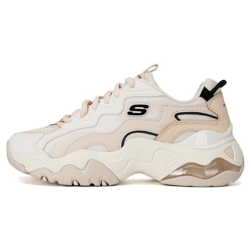 (WMNS) Skechers DLites 3-High Alert Shoes White Pink Women s 896254-NAT EU 36.5