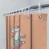 Cute Unicorn Shower Curtain Rainbow Horse Kids Bathroom Decor Set Waterproof Fabric Backdrop