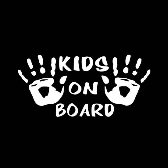 Kids On Board Handprint Lovely Car Vehicle Reflective Decals Sticker Decoration
