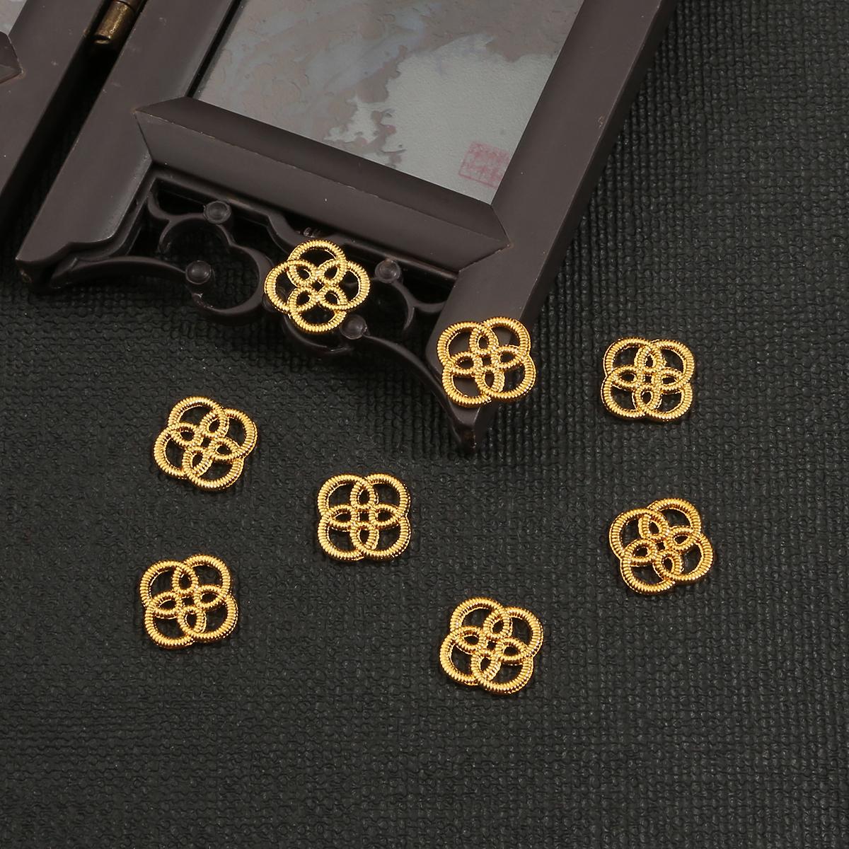 

10 шт. антикварные полые цветочные аксессуары из сплава для изготовления ювелирных изделий своими руками золотой