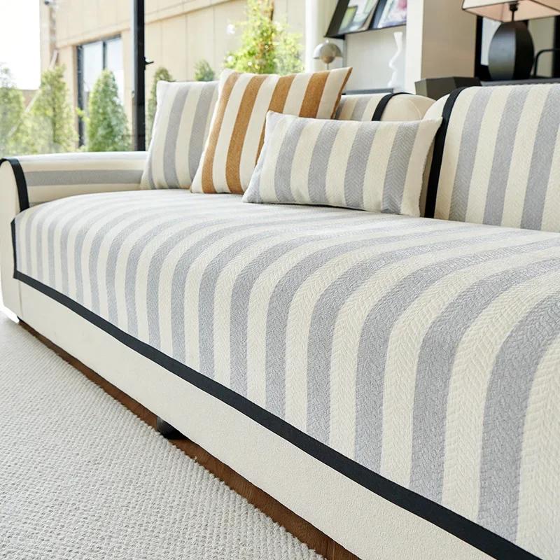 

Modern Minimalist Sofa Cushions New Four Seasons Universal Leather For Living Room Decoration Sofa Backrest Cover Cloth 90x70