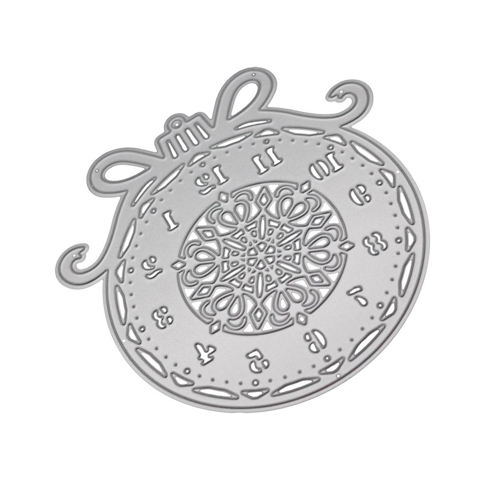 Clock Frame Metal Silvery Stencil Embossing Cutting Dies For Diy Scrapbooking Paper Album Cards Making