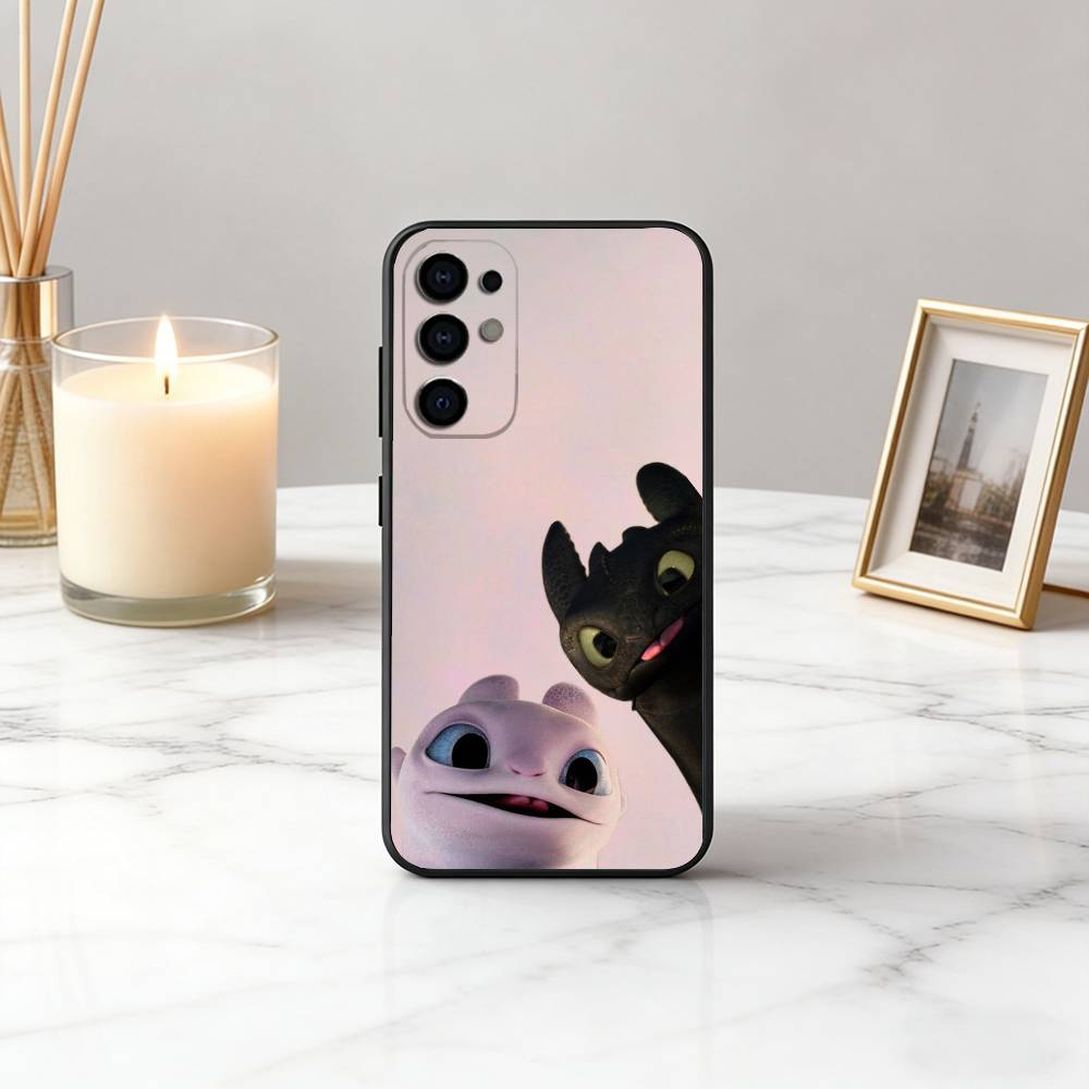Cartoon T-Toothless D-DragonS TD Phone Case Black Silicone Soft For Samsung S25,S24,S21,S22,S23,S30,Ultra,S20,Plus,Fe,Lite