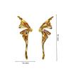 Trendy European & American Stainless Steel Butterfly Earrings