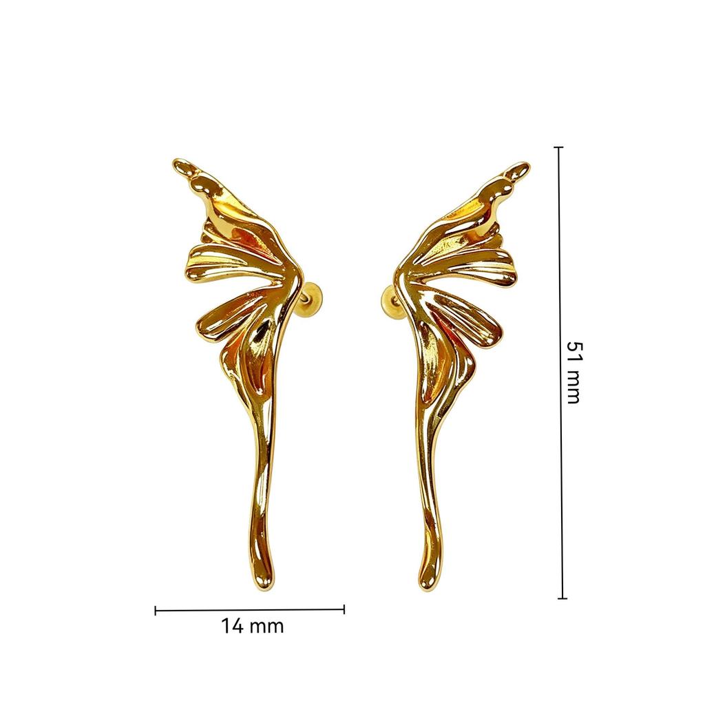 Trendy European & American Stainless Steel Butterfly Earrings