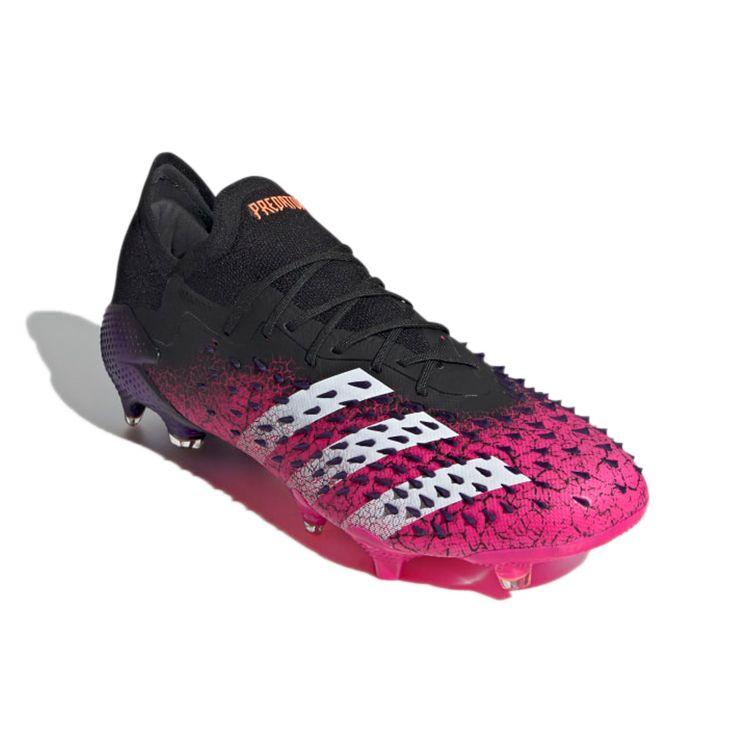 Adidas Predator Freak.1 Low FG Demonskin - Black Shock Pink Unisex Sneakers Core-Black Cloud-White FW7244