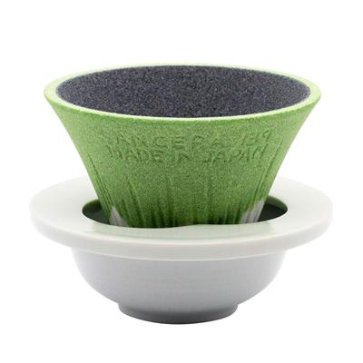 COFIL fuji keramický kávový filter dripper s dedikovaným podstavcom a tanierikom zelený 1390400503