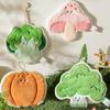 Soft Absorbent Coral Fleece Kitchen Towel Fun Vegetable Shape Handkerchief Wipe Rag Cloth Quick Dry and Easy Hanging