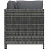 Vidaxl 2-Seater Garden Sofa With Cushions, Poly Rattan, Grey