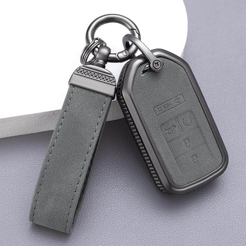 YO&YOYE Compatible With Honda Key Fob Cover With Keychain Leather Key Case Protector For  Honda Accord Civic CRV Pilot Odyssey 11Th Gen Smart Key