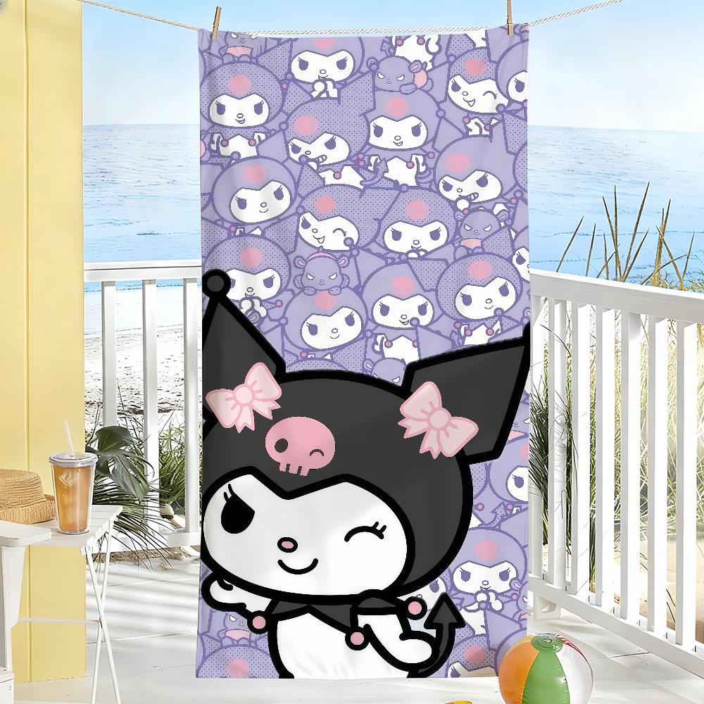 Cartoon cute K-kuromi Towel Drying Bath Towel Applicable To Light Swimming Camping Yoga Beach Out