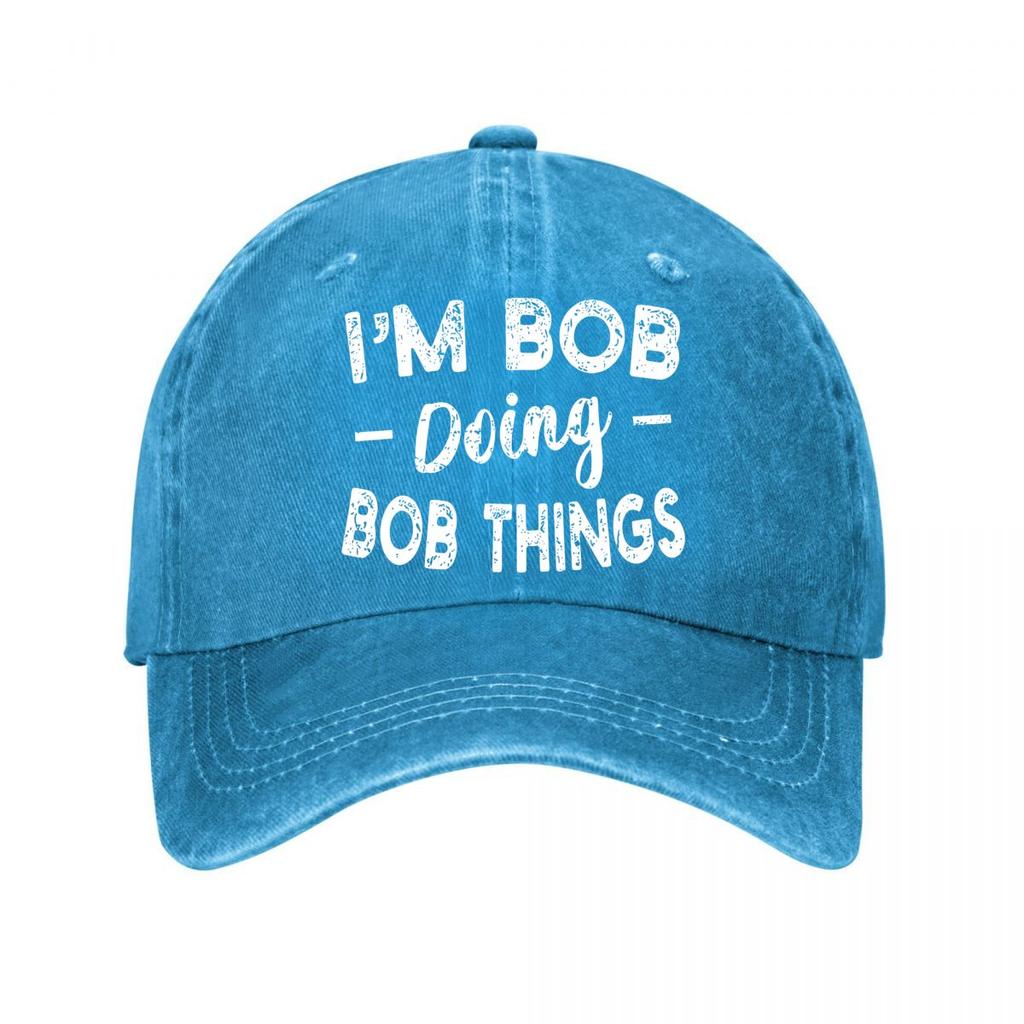 Im Bob Doing Bob Things Vintage Baseball Cap New Vintage Washed Cotton Baseball Cap Parent Kids Sun Hats
