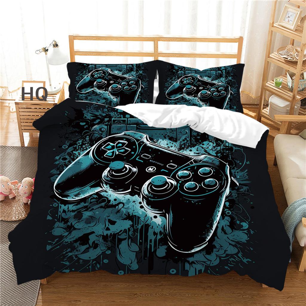 Gamepad Spielekonsole Serie Kissenbezug Bettbezug Zwei- oder Dreiteiliges Set 3D Digitaldruck