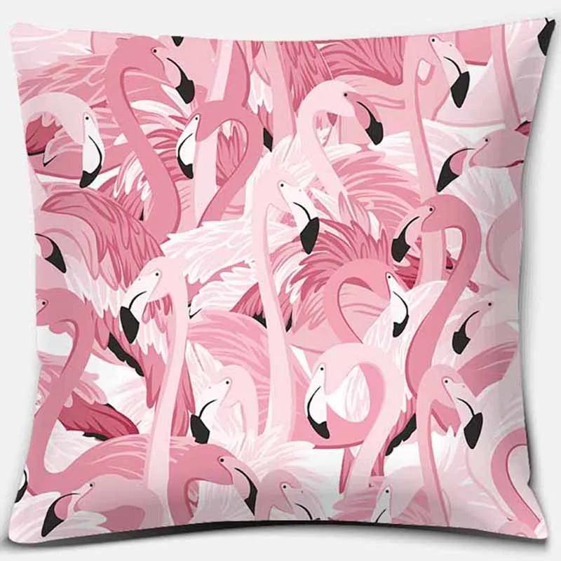 Taie d'oreiller carrée imprimée rose, housse de coussin de canapé, décoration de la maison, voiture