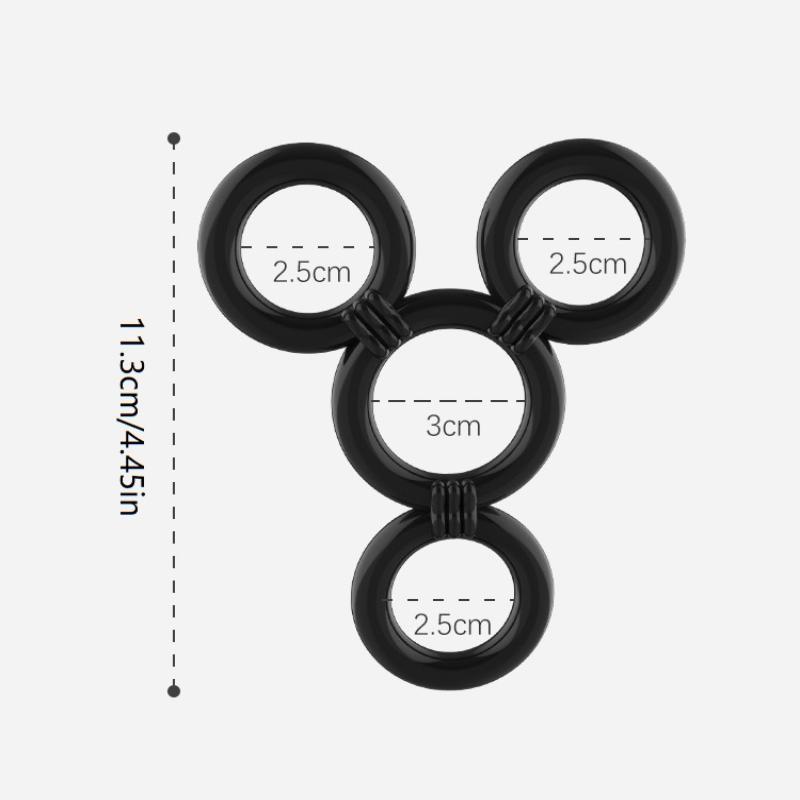 Quadruple Lock Semen Cock Rings Penis Massage Masturbation Rings Sex Toys For Men Testicle Ball Stretcher Cock Cage Delay Time