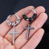 Dragon Hollow Out Round Pendent Men Hoop Earrings Korean Dangle Earrings Stud Earrings Ear Jewelry