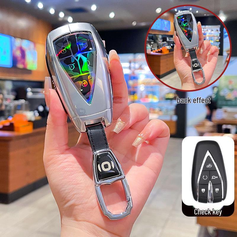 High-End Metal Key Cover for Changan Qiyuan A07 2025, A06 New Energy, and A05/A07 with Buckle