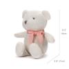 FLUFFYFUN Organiczna Bawełna Dziecięcy Pluszowy Miś 100% Zabawka, 16,5 cm (Biały)