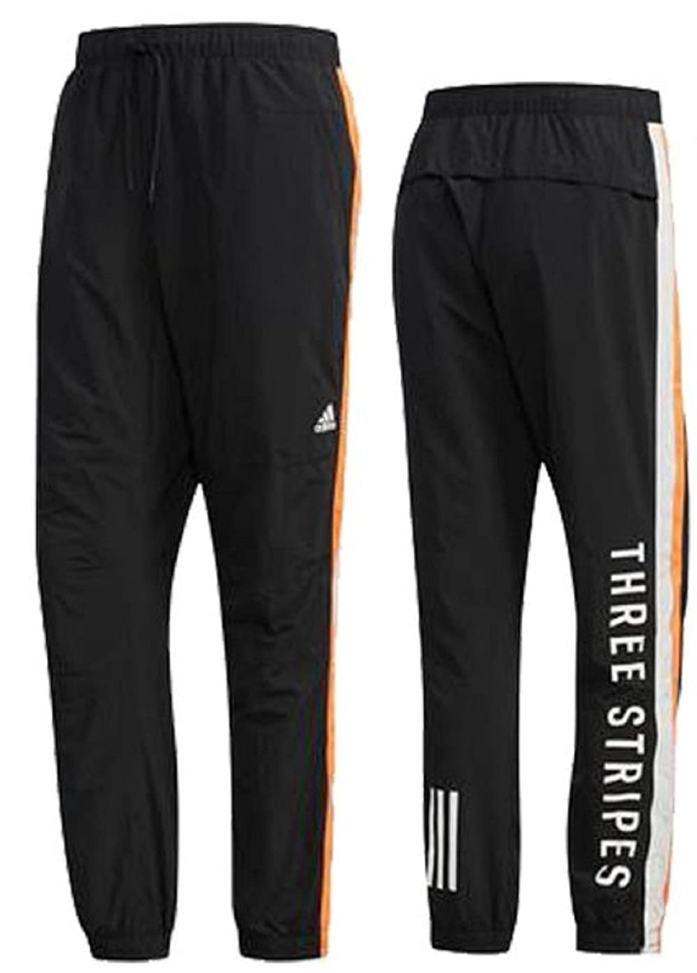 

adidas MUSTHAVES XO Ветровка тканая мужская (87-93см) Брюки на сетчатой подкладке, GUO15, Черный/Оранжевый