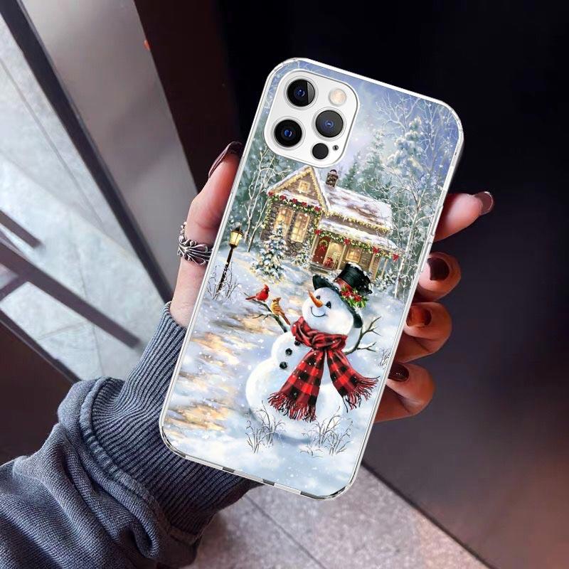 Christmas Santa Claus Present Phone Case For iPhone 17 Air 16 15 Pro Max 14 Plus 13 Mini 12 11 Cover 7 8 SE Silicone Shell Print
