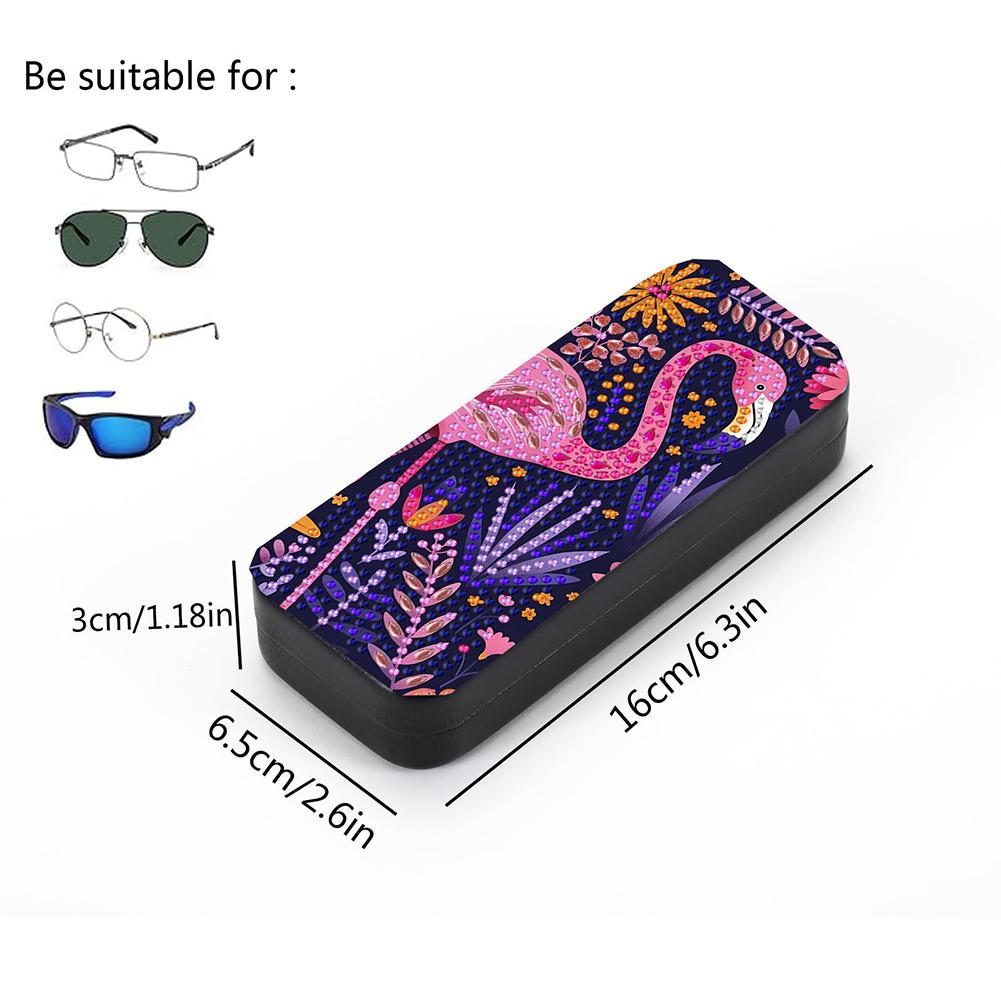 Stone Texture Diamond Painting Eyeglasses Case Diamond Art Sunglasses Case PU PU Glasses Holder Case Glasses Storage Case